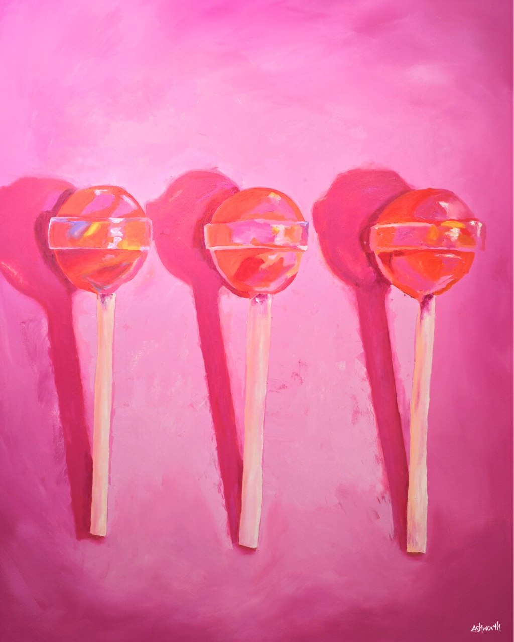 Lollipop lineup, triple sweet-original art