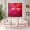 Pink + red abstract: boldness with a touch of elegance
