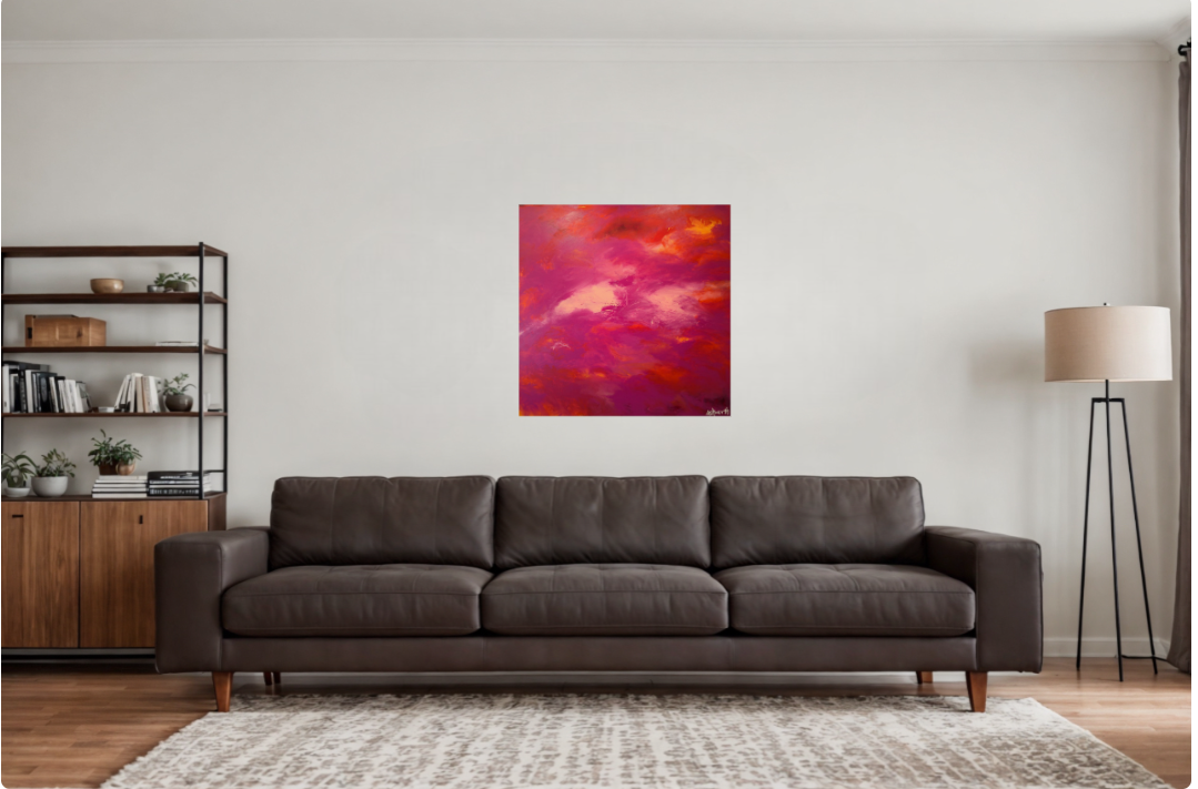 Crimson and Rose - Premium Matte Print in a real space