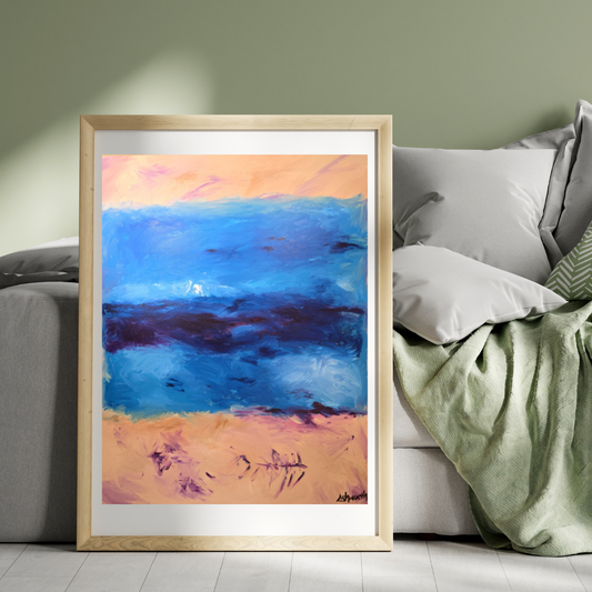 Ocean blue #1-print art