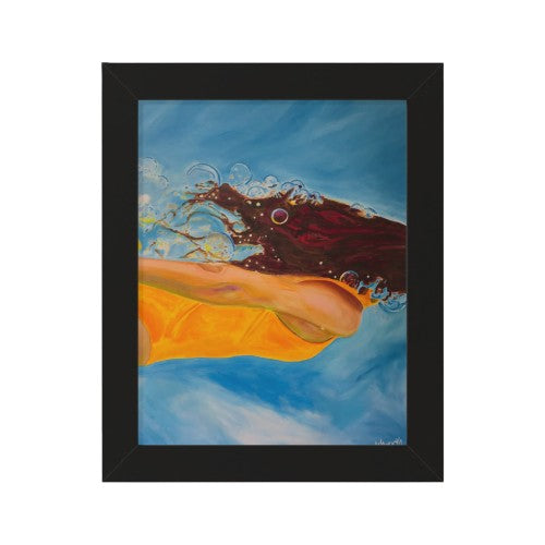 Swimmer Girl #1 black frame